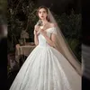 Andere Brautkleider Kleid 2022 Vestido De Noiva Elegantes U-Boot-Ausschnitt-Kleid mit Zug Prinzessin Luxus Spitze Robe Mariee