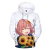 Męskie bluzy bluzy Honmahimawari 3D Pullovers Fashion Fall Anime Sportswear Młodzienie Kawaii/mężczyzn Kurek z kapturem dzieci z kreskówek