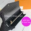 M61182 Embossed SARAH WALLET Designer Womens Long Envelope Flap Zippy Wallet Key Pouch Card Coin Holder Purse Mini Cles