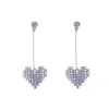 Korean Tassel super fairy long S925 silver needle personality temperament Flower Pearl Love Earrings