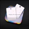 100Pcs/Lot 5*7Cm 4 Holes White Paper Jewelry Display Card Used For Dangle Earrings/Drop Earrings/Ear Stud Accessories Tag Marking Label Drop