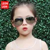 Leonlion Classic Vintage Sunglasses Дети красочные зеркальные очки мальчики девочки металлическая рама дети милые очки на открытом воздухе 220705