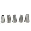 5pcs Large Metal Cake Cream Decoration Tips Set Pastry Tools Stainless Steel Piping Icing Nozzle Cupcake Head Dessert Decorators 220815