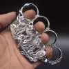 Fire Metal Ghost EDC Four Finger Tiger Fist Ring Ring Buckle Arts Martial Arts مع معدات السيارات