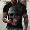 Erkek Tişörtleri Yaz -Sale Metal T-Shirt 3D T Shirt Korku Tshirt Erkekler Fashion Street Hip-Hop Stil Üstleri Tees 2022Men's