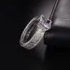 Кластерные кольца ручной работы 10 кт белой квадратной квадратной квадрат бриллиантовые старинные аксессуары для женщин для женщин для женщин