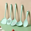 Silicone Spoon Spatula Cooking Soup Spoons Fried Vegetable Pot Shovel Kitchen Fry Colander Scoop Multi Non-stick Pan Tableware BH6698 TYJ