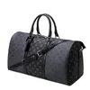 ダッフェルバッグサイズ45-50cmブラックブラウンPVCフラワーホリデーファッションメン女性旅行バッグ荷物デザイナーハンドバッグ大容量スポーツ屋外トートブランドシューズ1