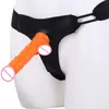 3 Färgrem på dildo Small Anal Butt Plug Panties Sug Cup Penis Pants Lesbian Masturbator For Women Adult Sexy Toys