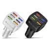 New 6 Ports Car Charger Quick Charge QC3.0 15A USB Charger For iPhone 14 Xiaomi Huawei Samsung Mobile Phone Adapter