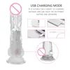 Realistic Transparent Vibration Rotation Dildo Vibrator Skin Feel Real With Suction Cup sexy Toys For Women Female Masturbator