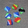 Square Shape Boxes Silikonowe słoiki odrobina wosku pojemnik oleju 9 ml żywności suche zioło dabber narzędzie kwarcowe paznokcie gwoździ szklane kokatery popiołu