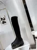 Autumn winter matching Stretch wool patent leather Thigh-High Boots women's metal hollow high-heeled tube rear slip-on fashion boots