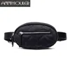 Annmouler taille tassen voor vrouwen Nieuwe Casual Fanny Pack Solid Leather Black White Bum Chest Tas PU Lederen Telefoon Pouch 220531