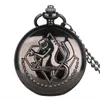 Pocket horloges volledige black metal alchemist saaie Poolse Edward Elric ketting ketting mannen vrouwen kwarts cadeaumespocket