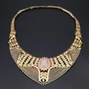 New Exquisite Dubai Jewelry Set Luxury Gold Nigerian Wedding African Beads Necklace Jewellry Set Costume Design