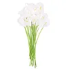 Dekoracyjne kwiaty wieńce 5pcs 37 cm sztuczne bukiety Calla Lily Flower Pu na DIY Wedding Birthday Party Dekoracja Fałszywe zapasy domu