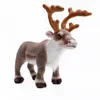 Almofada / travesseiro decorativo 1 pcs Simulação Santa Elk Boneca de Pelúcia Macia Vida Animal Deer Children / Menino Criativo Decoração Presentes