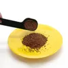 Kapmore2PCSプラスチックコーヒー測定スプーンポータブルコーヒースクープ小さなコーヒーブラシツールアクセサリー
