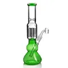 Glass Bongs Hookahs Bubbler with colorful Arm Tree Perc water pipe diffuse downstem with 14 mm joint Random Style Color