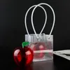Embalagem para presente 5/10 peças Recipiente de plástico Caixa de doces em forma de maçã vermelha Suportes para lembranças de Natal Enfeite de enfeite de festa Decorações de Natal Presente