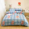 مجموعة أسرة نمر لطيف مع لوحة المشية الفتيات الفتيان Single Queen Flat Sheet Cover Cover Cover Pillowcase Bed Bleens Kids Home Textile