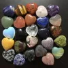 30mm Decorazioni natalizie Minerali Reiki A forma di cuore Cristallo Quarzo naturale Chakra Pietra curativa Ciondolo in pietra preziosa Regalo fai da te Decorazioni per la casa Gioielli fatti a mano