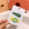2022 2 Pcs New Sweet Girl Baby Simple Cute Button Tornante tondo Accessori per capelli per bambini Fashion BB Clip Copricapo