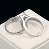 Anéis de casamento S925 Sterling Silver Silver Bride Wedding noivado Conjuntos de anel para mulheres Bridal 2022 Novo produto Jóias de atacado de dedos