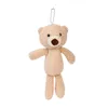 Teddybär-Plüsch-Puppenspielzeug, Mädchen-Rucksack, verziert mit niedlichem Anhänger, Bären-Schlüsselanhänger, T-Shirt-Rückseite