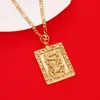 Pendant Necklaces Fashion Real 24K Gold Plating Necklace Man Dragon Chain JewelryPendant