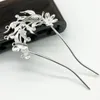 Chinese Ancient Style Flower U-shaped Hair Sticks Women Bride Wedding Retro Hairpins Headwear Party Hair Jewelry Accessories