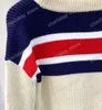 22ss Mens Women Designers cardigan Sweaters luxury stripe letter Crew Neck Paris Street long Sleeve green blue white S-2XL