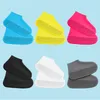 Stivali da pioggia in silicone Copriscarpe impermeabili Copriscarpe resistenti all'acqua Unisex antiscivolo Resistenti all'usura Riutilizzabili per interni ed esterni Giorni di pioggia Protezioni per scarpe W0219