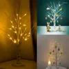 Veilleuses Pâques Simulation Bouleau LED Lumière Accueil Festival Décoration Cadeau Lampe Ornement De Bureau Up Twig W / 24 LED VeilleusesNuit