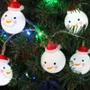 Strängar LED Christmas Light Snowman Fairy String Lights Batteri Powered Home Garden Indoor Party Wedding Decoration Lighted Stringled