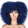 Afro kinky krullende synthetische pruik simulatie menselijk haarpruiken voor vrouwen in 20 kleuren cx-700
