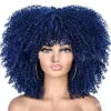 Afro Kinky Curly Synthetic Wig Simulation Human Hair Wigs for Women In 20 Colors CX-700