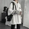Deeptown Vintage Hoodie Women Streetwear Oversized Sweatshirt Punk Long Sleeve Pullovers Korean Grunge Plaid Splice Hoody 220722