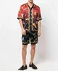 Casablanc Mens Tennis Club Silk Sports Sets Designer Summer Beach Shorts and Shirts Suits