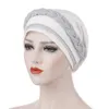 Inde musulman Hijab Cancer chimio casquette tresse perles Turban foulard islamique tête enveloppement dame Bonnet Bonnet couverture de perte de cheveux