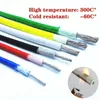 Andra belysningstillbehör Värmebeständig 300 ° C Glasfiber flätad hög temperatur silikontråd och kabel 0,3 mm-4mm 6mm längd 1mother OT