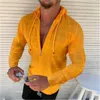 Erkek yaz uzun kolu gömlek pamuk keten ekose gündelik erkek fermuarlı hırka Avrupa hawaii plaj bluz giyim 220726