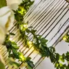 Bandes LED Guirlande de Feuilles Vertes Guirlande Lumineuse LED Flexible Cuivre Artificielle Vigne Lumière pour Noël Mariage