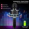 Mikrofony Kinglucky Wireless 4 w 1 Bluetooth karaoke Microoke Portable głośnik przenośny gracz KTV z funkcją światła LED T220916