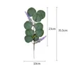 Couronnes de fleurs décoratives 5/10 pièces fausses feuilles d'eucalyptus tiges branches de plantes artificielles en soie en vrac pour mur d'arc de toile de fond de mariage