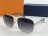 Classic Attitude Square Sunglasses Silver Metal/Grey Gradient Men Glasses Sports/Driving Sun Shades UV protection Sonnenbrille gafa de sol with Box