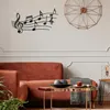 Decoração de parede com notas musicais Metal Music Notes Wall Art Decoração de notas com tema musical