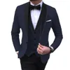 Klassisk vinröd bröllop smoking mens mens kostymer anpassade brudgummen slit Slim Fit Three Piece Jackor Vest Pants Man Blazer Business Prom Party Dinner