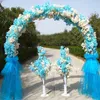 Ghirlande di fiori decorativi 2,5 m Arco in ferro da sposa in metallo Supporto per fiore artificiale Fiore di ciliegio fai da te per guida stradale per feste sullo sfondoDecorativo